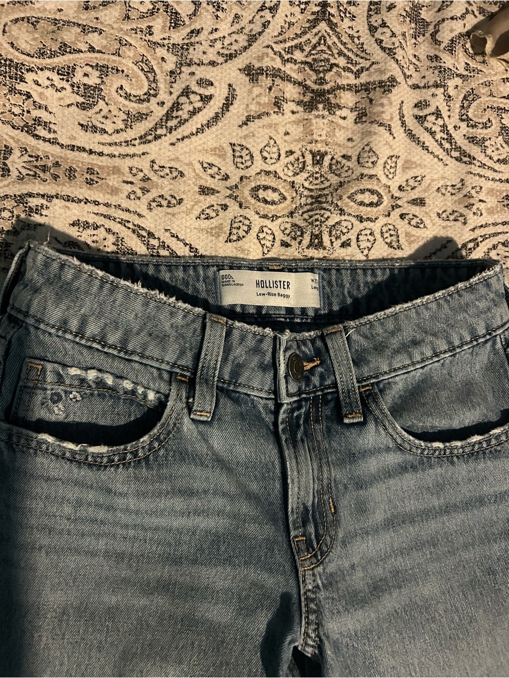 Hollister Medium Blue Low-Rise Jeans